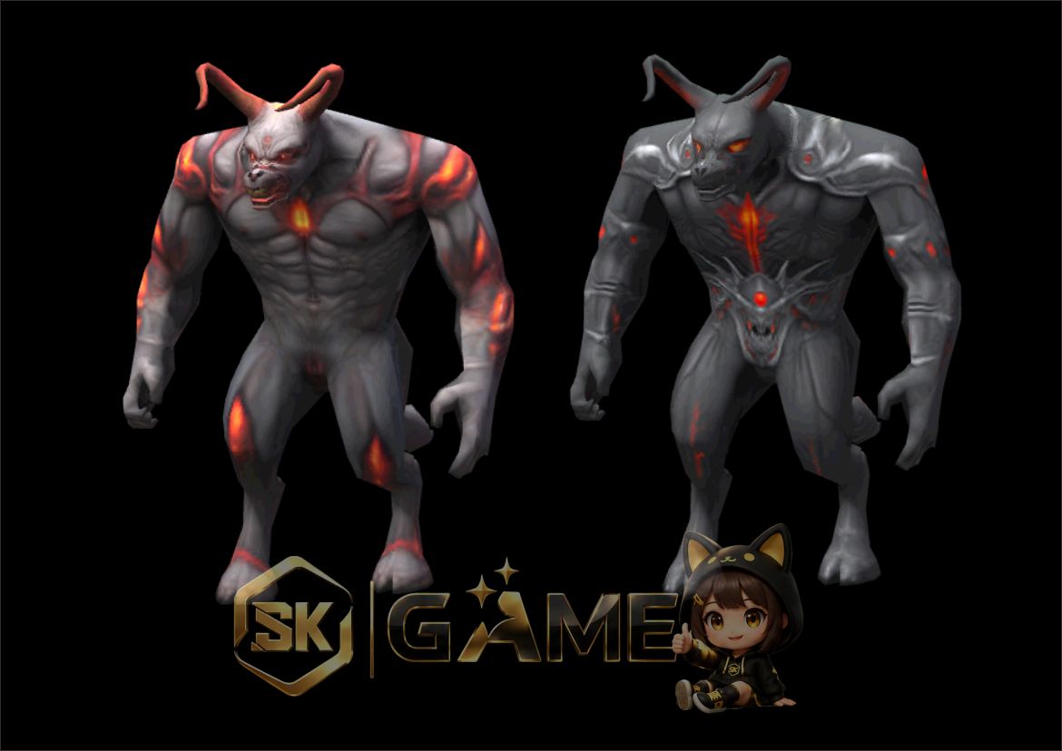 牛魔怪2个《带动作》一键导入，下载即可使用